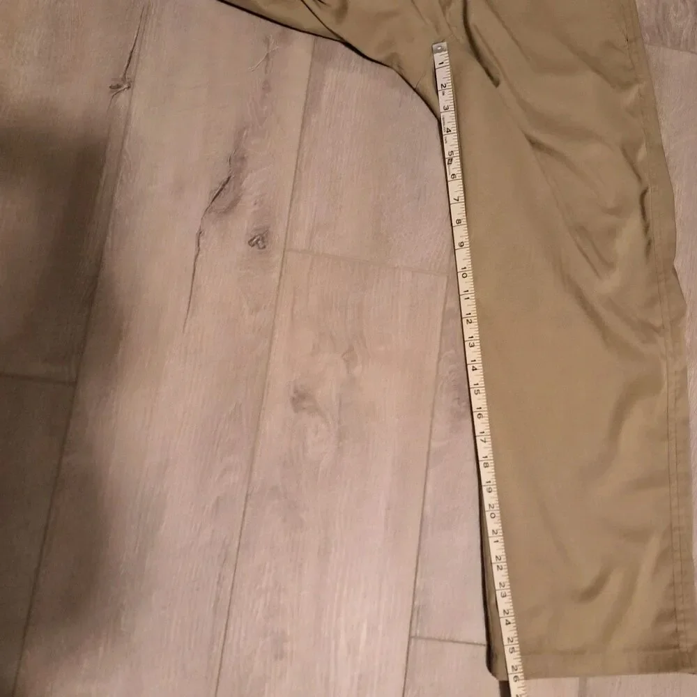 Nike‎ Golf Khaki Beige Dri Fit Flat Front Golf Pants Sz 34